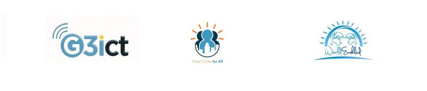 G3ict, smart cities for all and world enabled Logo
